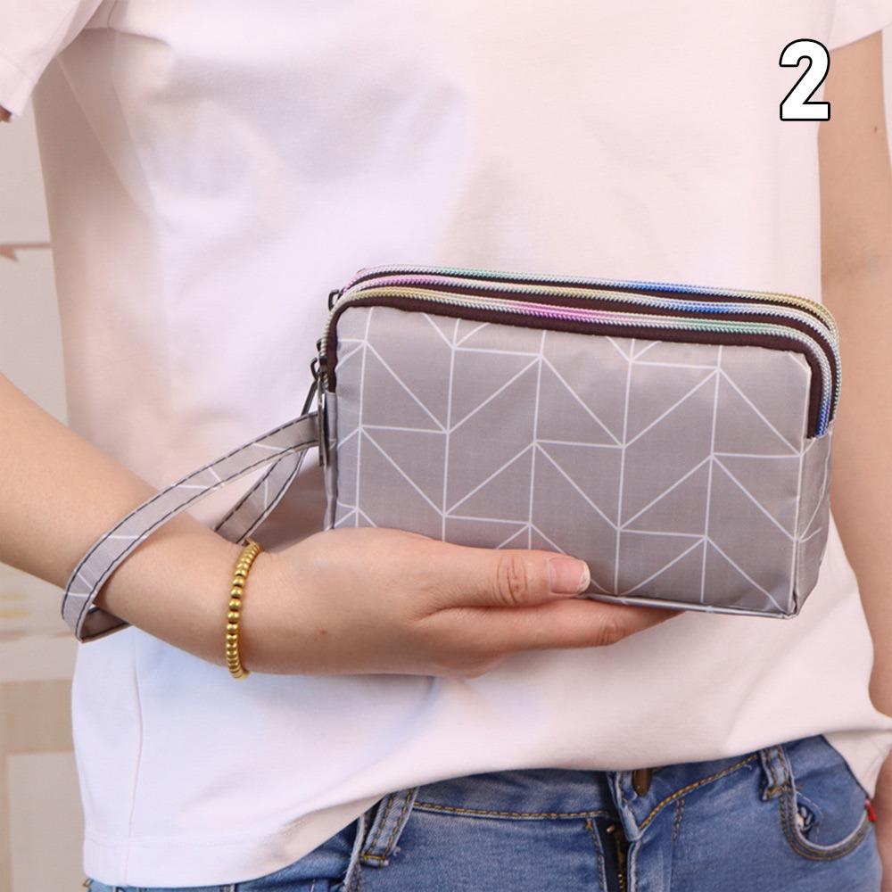 Fashion Women Flower Wrist Bag Waterproof Canvas Wallet Mini Handbags Sports Cell Phone Bags Coin Purse Party Money Makeup Bag