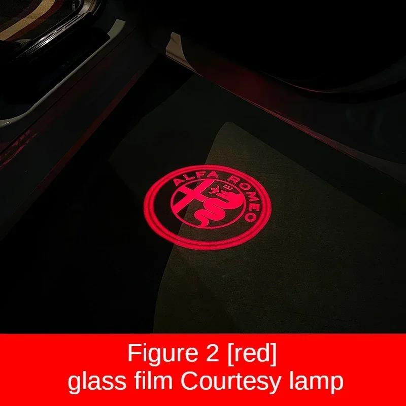 Car Stickers 2pcs LED Car Welcome Logo Light Door Projector Light For Alfa Romeo Giulia 952 Tonale Mito, Spider 159, Stelvio 94KB1