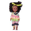 14 Inch Vinyl Curly Hair Reborn Girl Doll Cute African Black Skin Doll Children Toy Gift