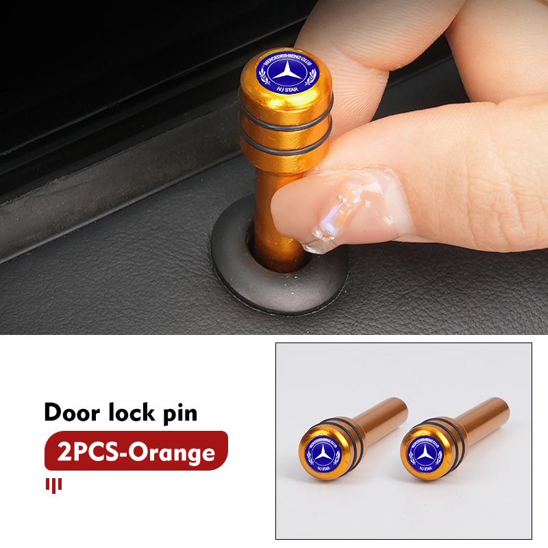 AABHA1 Car Door Lock Pin Knob Pull Security Insurance Accessories For Mercedes Benz AMG A C E S G Class W201 W210 W108 W204 W205 W203