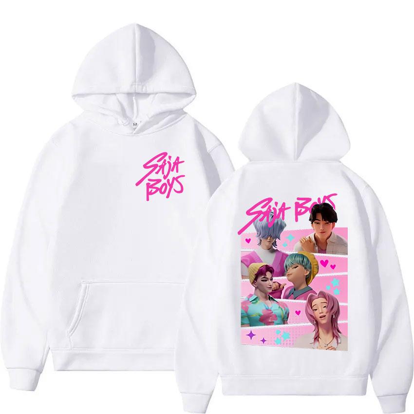 K-pop Saja Boys Охотники на демонов Принт Толстовки Мужские Женские С длинным рукавом Пуловер Свитшоты Популярный Модный Пуловер