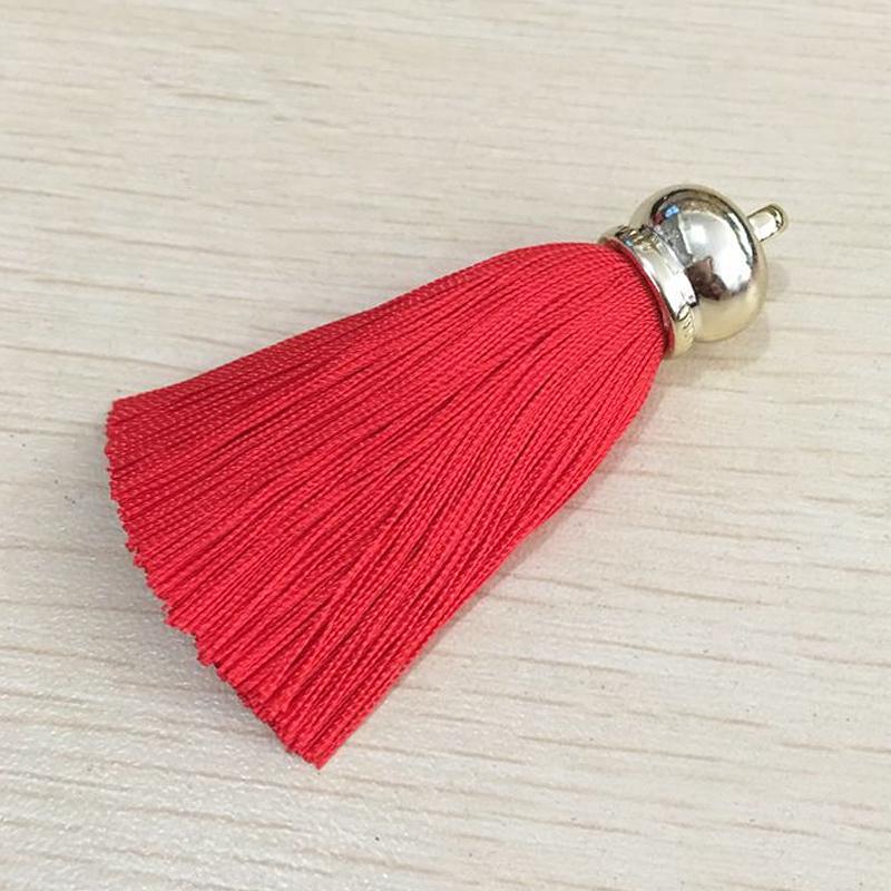 15*70 мм позолоченный колокольчик с шелковой кисточкой, подвеска для изготовления ювелирных изделий, брелок для ключей