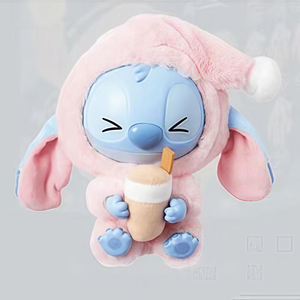 15CM Stitch Plush Toys Disney Kawaii 2025 New Vinyl Figure Doll Food Series Cute Exquisite Pendant Xmas Birthday Children's Gift
