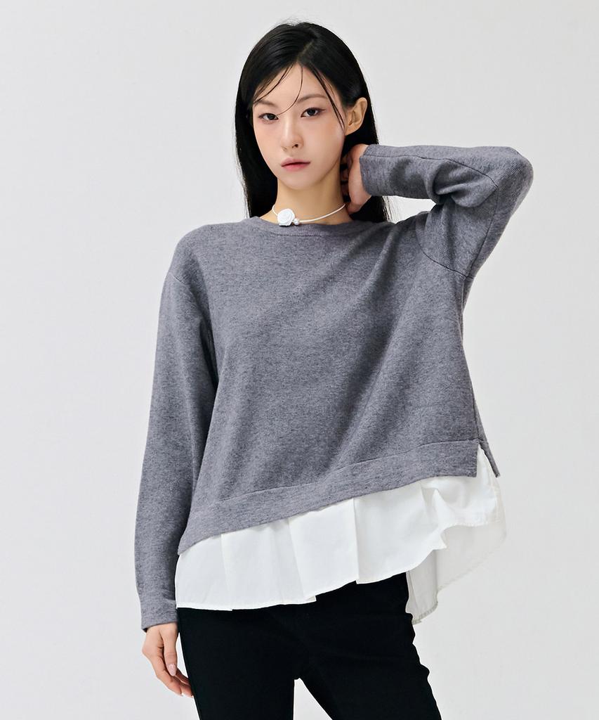 CHASECULT Women'S Layered Sweater - Grey
