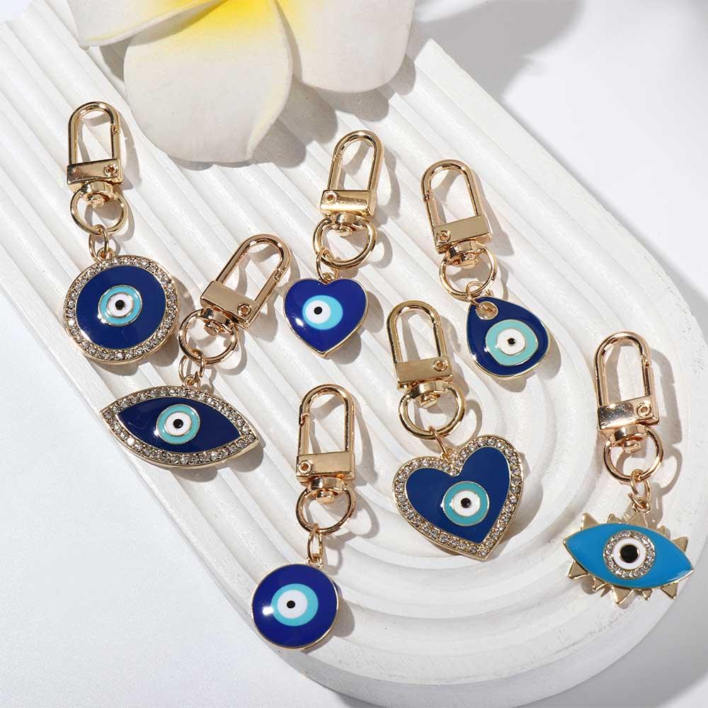 Bag Pendant Phone Charm Evil Eye Keychain Hamsa Hand Keyring Car Keyring Blue Eye Key Chain