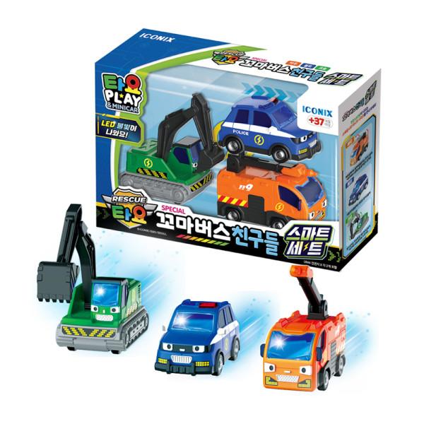 Tayo The Little Bus Friends Special Set Smart Set LED Light Mini Car Toy, SMART BAU, SMART KRO, Smart Bolt Korean Toys