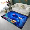 Megaman Cartoon Rockman Retro Games Carpet Rug for Home Living Room Bedroom Sofa Doormat Decor,Child Area Rug Non-slip Floor Mat