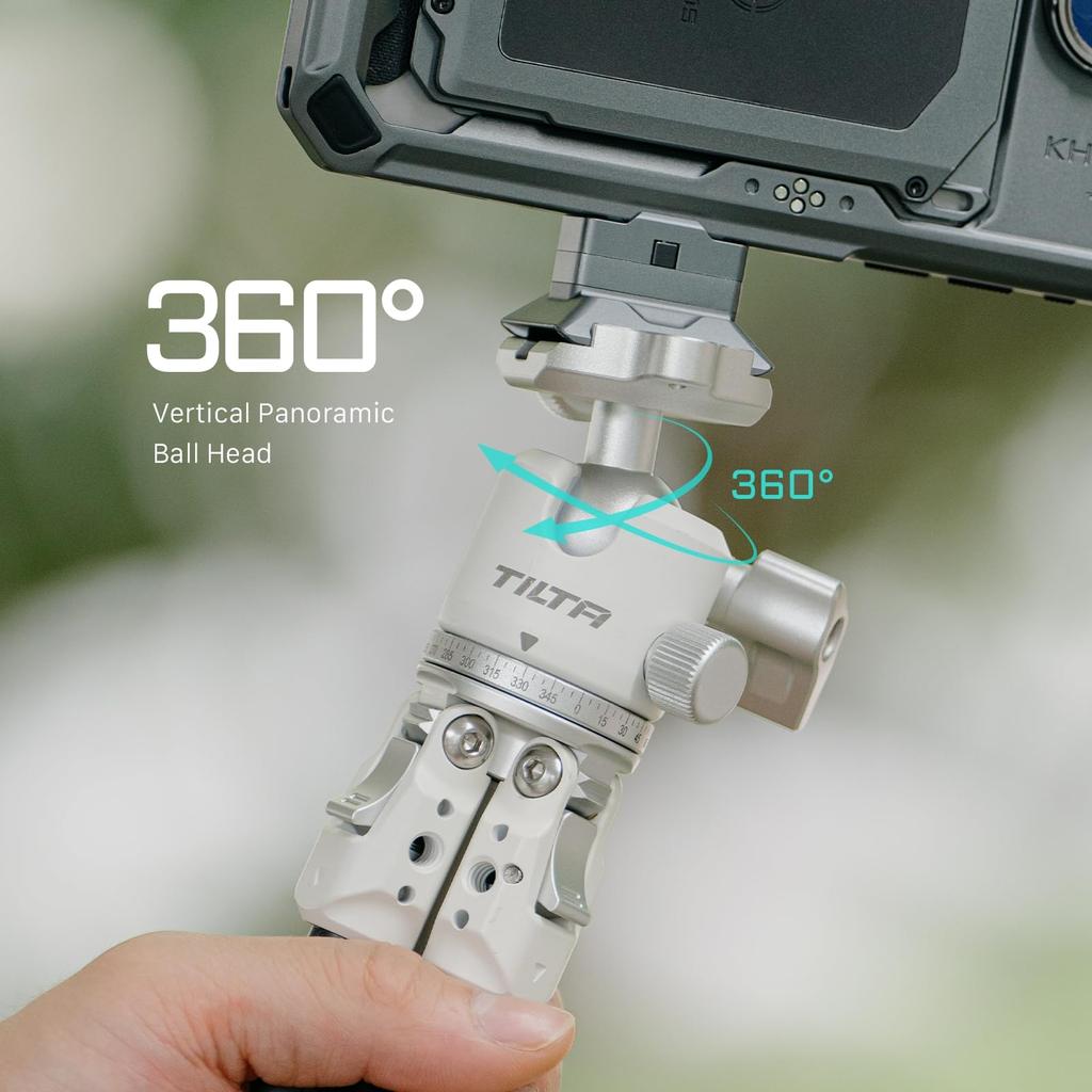 TILTA BT03E Настольная шаровая головка 1 ярусная тренога из углеродного волокна 3 кг выдвижная космический серый TT-BT03E-FB-SG