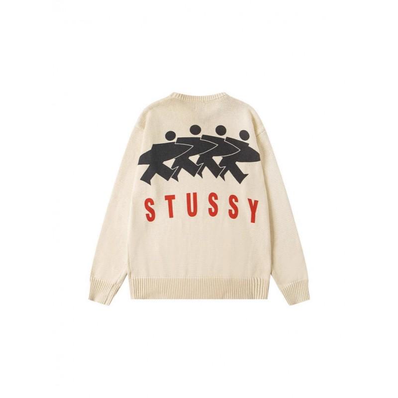 Premium Retro Knit Sweater Unisex Oversized Crewneck Wool Blend Pullover Casual Wear