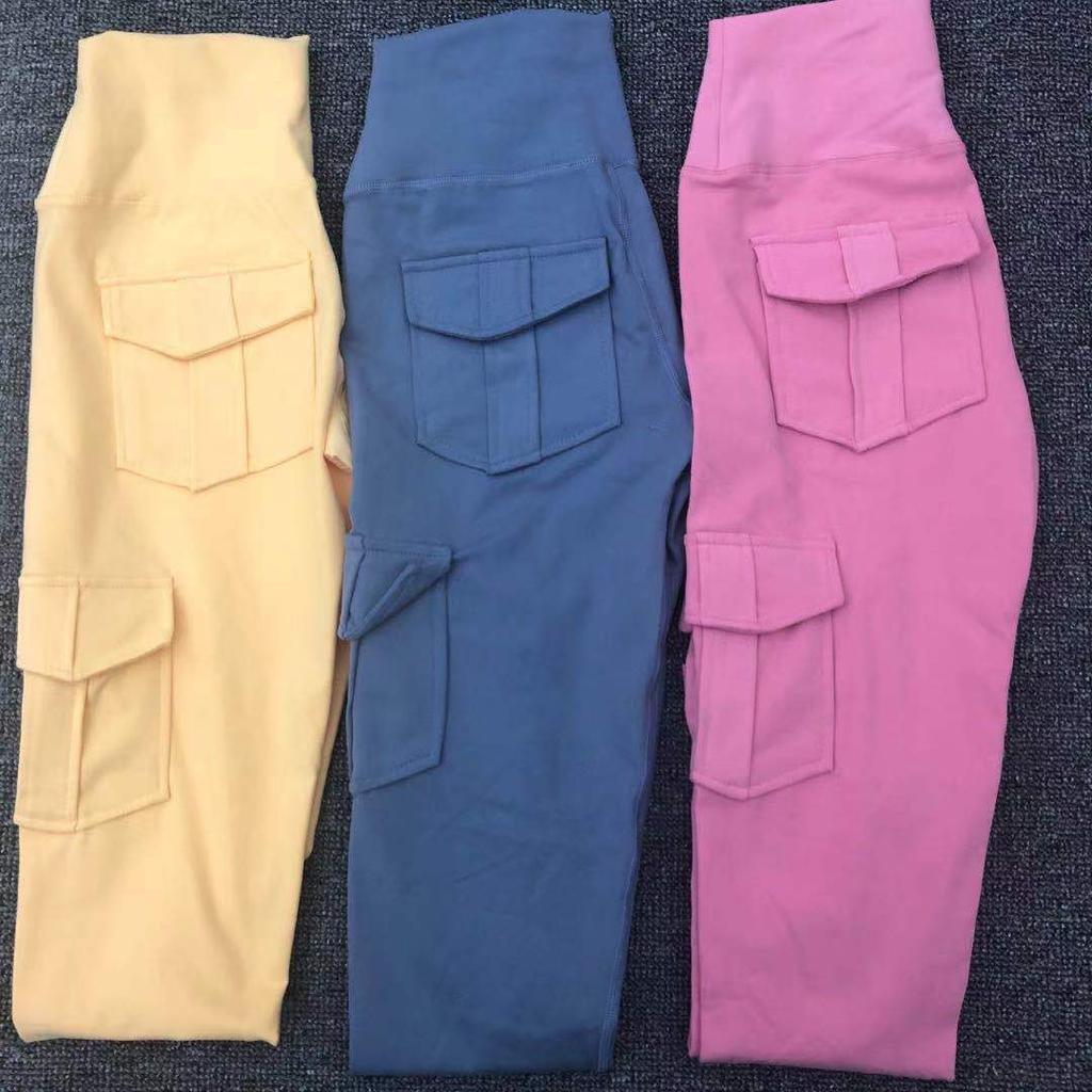 Women Leggings Fitness Sports High Waist Leggins Pocket Push Up Pants Workout Leggings Cargo Pants Casual Hip Pop Pants
