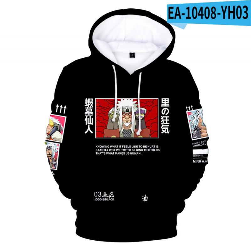 Anime Naruto Hoodie Unisex Streetwear 3D Digital Print Oversized Sweatshirt Teens Adults Fall