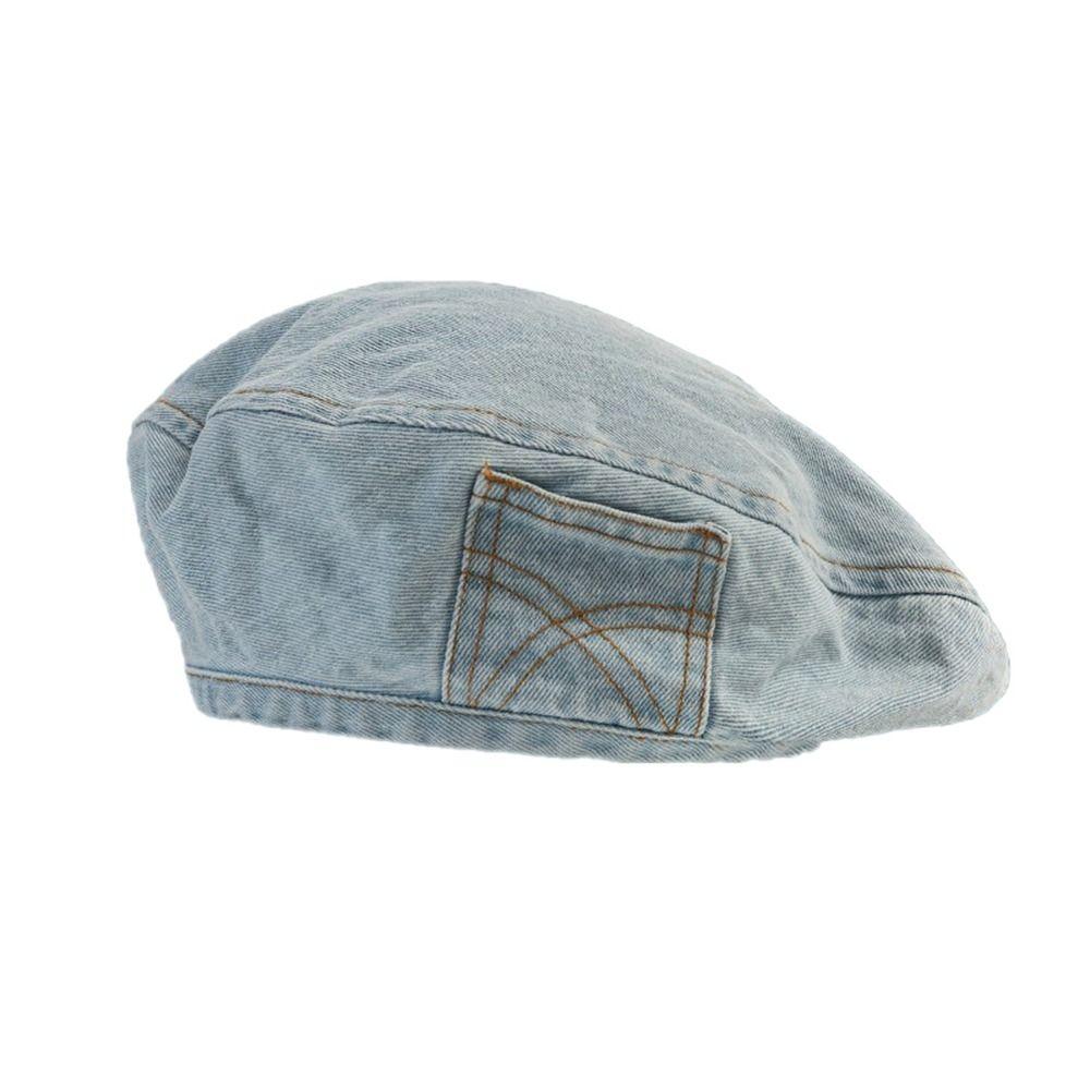 Korean Style Painter Hat Newsboy Cap Octagonal Hat Personality Denim Beret  Ladies