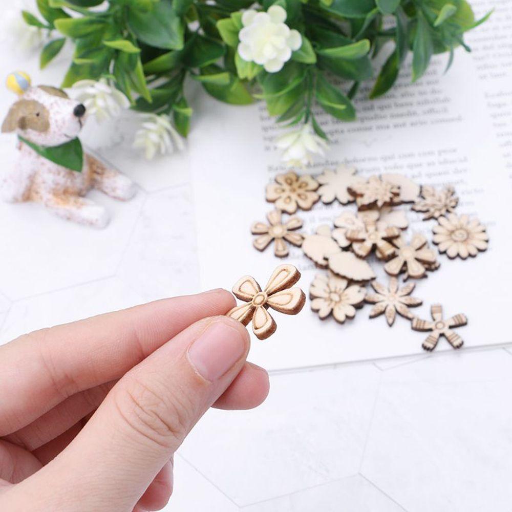 Kid Gift Crafts DIY Scrapbooking Embellishments Wood Slice Doodle Educational Toy Wooden Decoration