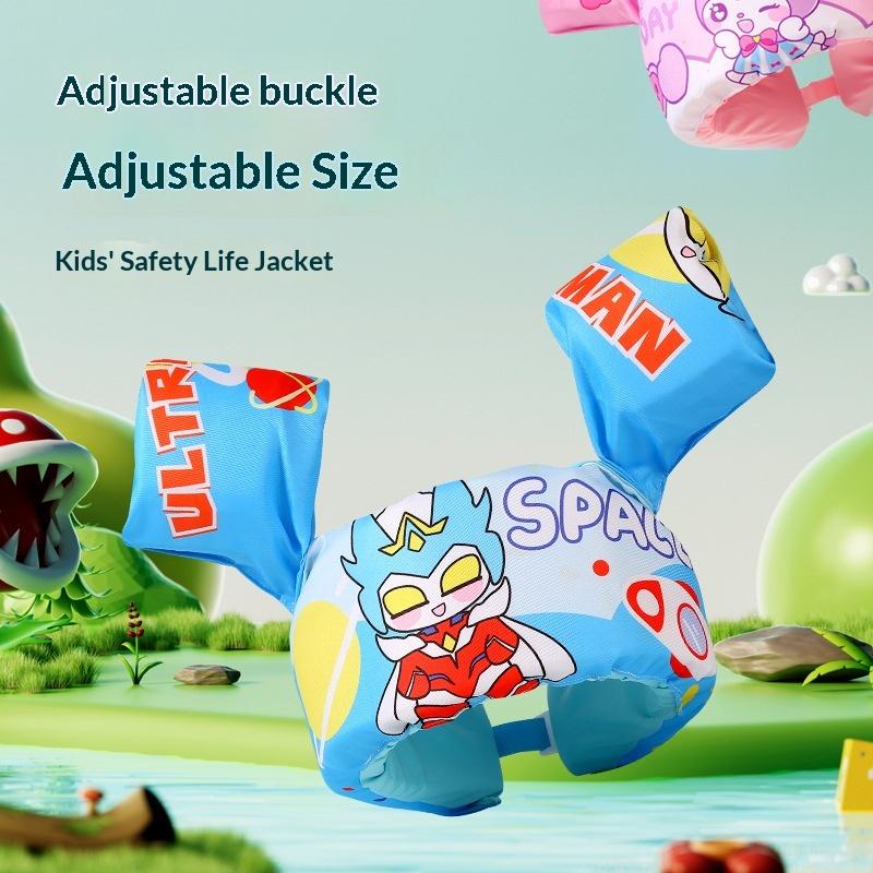 Cartoon Children's Buoyant Swimming Arm Ring Float Vest with Nylon/Polyester Material Life Jacket for Water Sports and Fishing