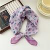 Cotton And Linen Small Square Scarf Silk Scarf Women'S Spring And Autumn New Style Artistic And Versatile Fashionable Temperament Headband Scarf