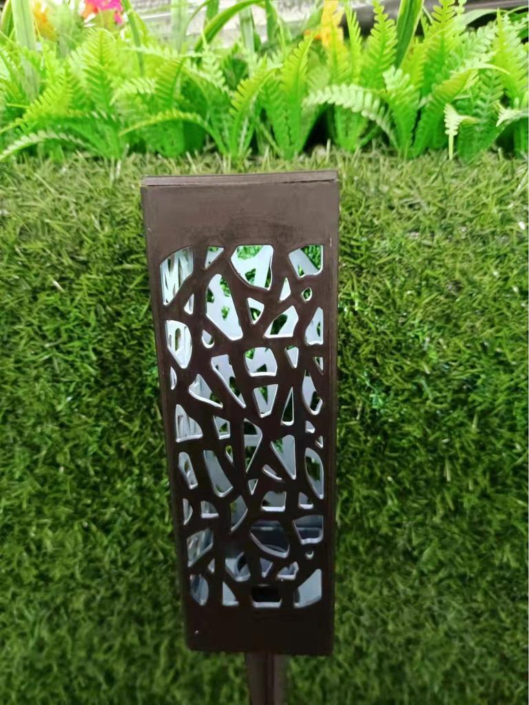 Waterproof Solar Hollowed Outdoor Lawn Light for Parks & Camping
