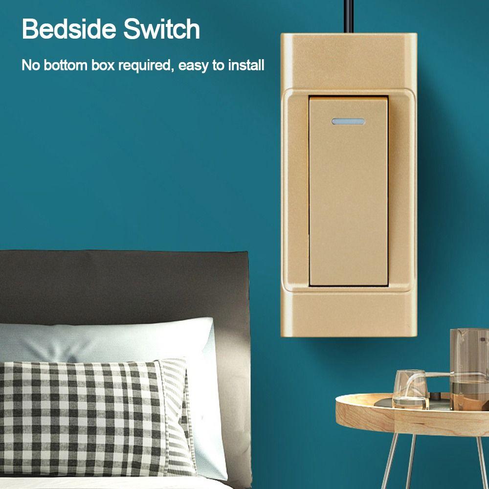 Lamp Button 1 Gang 2 Way Surface Mount Switch Bedside Switch Installation Bedside Switch Panel