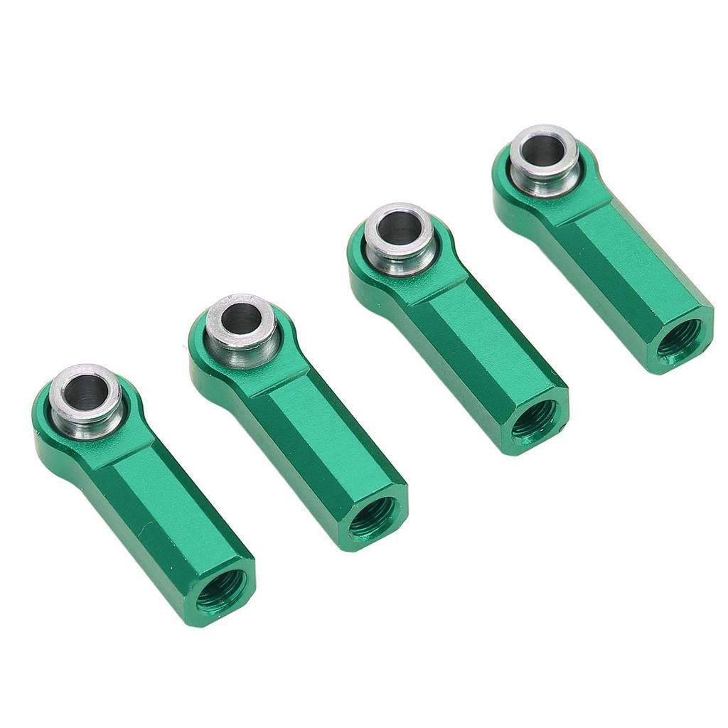 4 Pcs RC Link Rod End M4 Thread CW 7mm High Strength Alloy Ball Joint Head for 110 Model Car Green