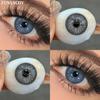 FUNSACHY 2pcs Colored Contact Lenses for Eyes Brown Color Makeup Contacts Lens Fashion Beautiful Cosmetic Gray Pupil Yearly Use