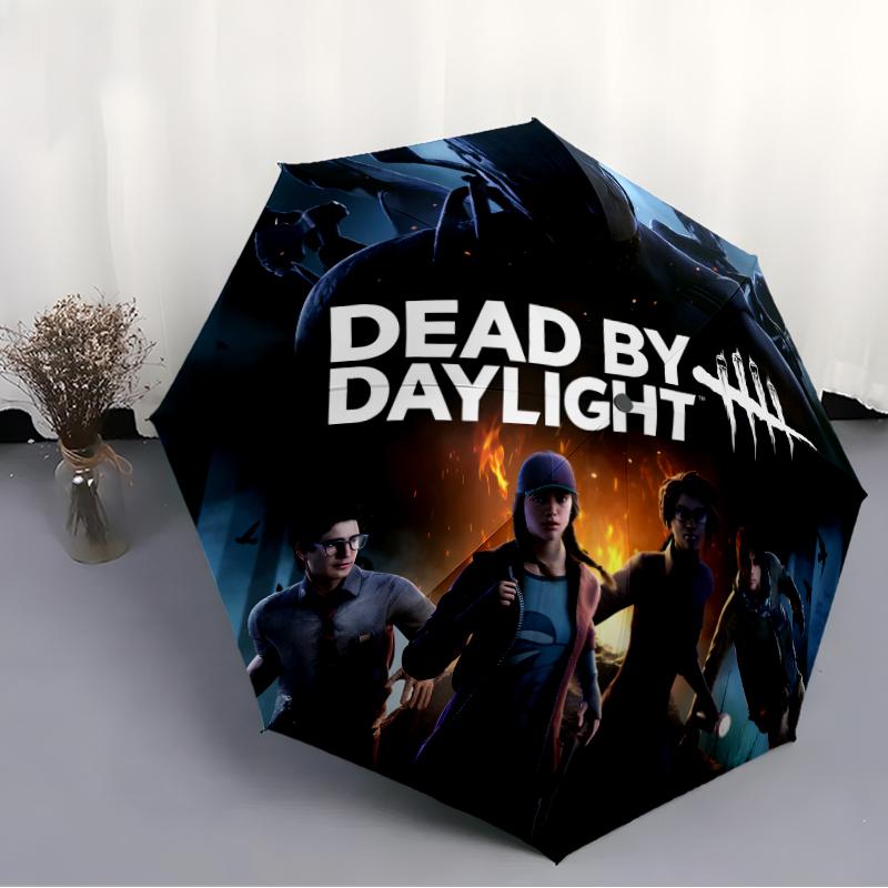 Модный автоматический складной зонт Dead by Daylight с открыванием/закрыванием. Портативный и складной, идеально подходит для подарка, путешествий и повседневного использования.