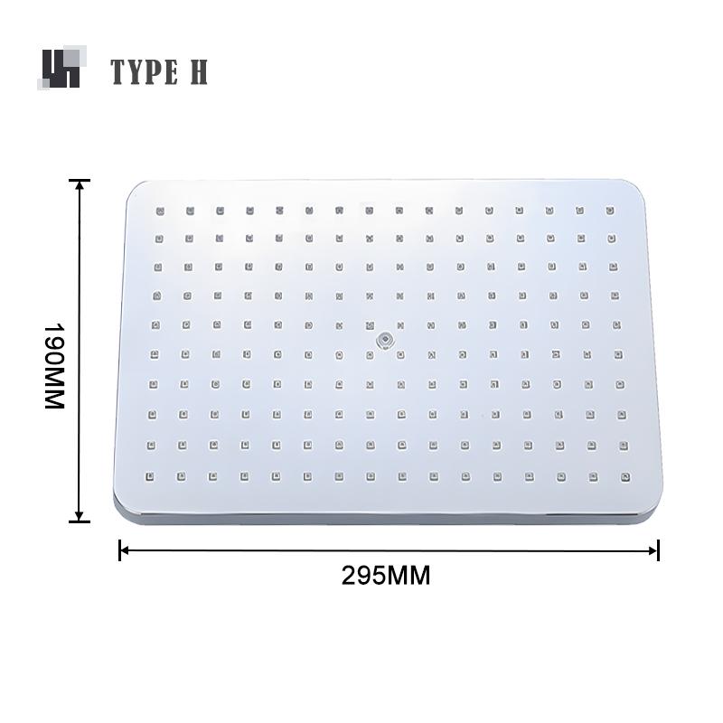 8/10/12 Inch Rainfall Shower Head Round Square ABS Rain Shower Head Pressurized Big Overhead Shower Black Chrome Gold Grey