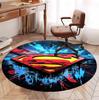 Batman Pattern Round Rug, Indoor/Outdoor Mat, for Picnic, Gameroom, Bedroom, Office, Living Room, Home Decor Carpet, Birthday Gift