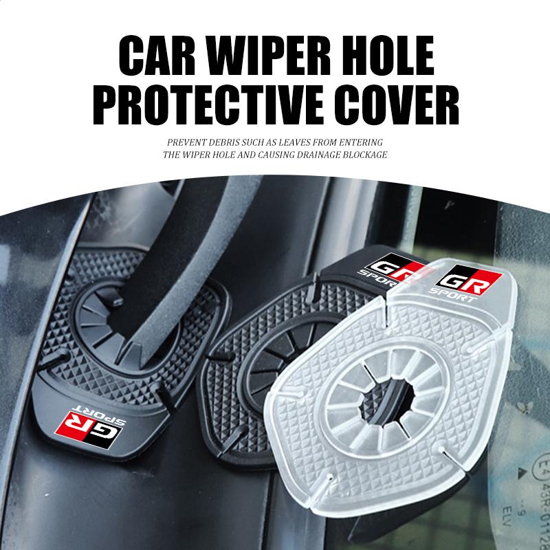 Car Silicone Dust Cover Wiper Hole Protection Auto Accessories For S6 Camry Highlander C-HR Hilux Vios Rav4 Prius Yaris TRD JH6
