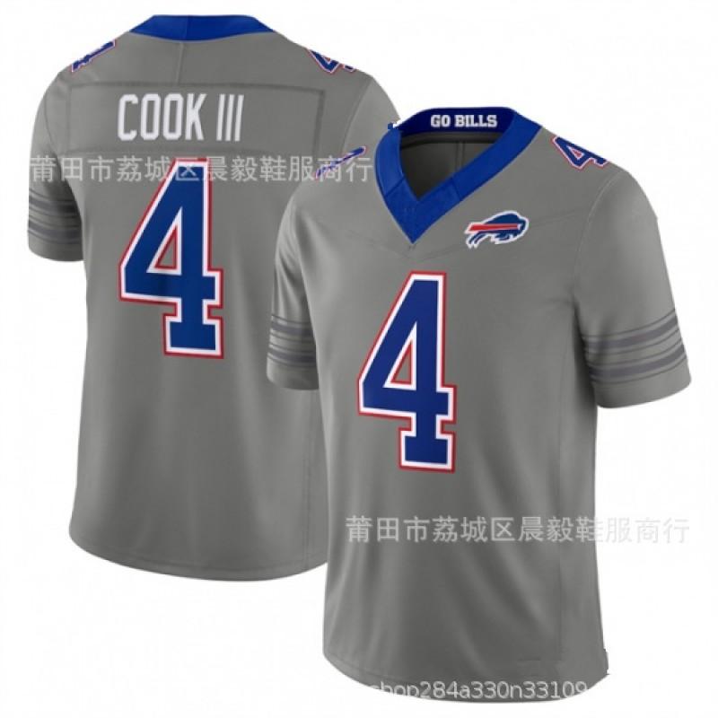 Buffalo Bills NFL Football Jersey Allen 0 4 17 73 Gray White Speed Edition Mens Cotton Blend Embroidered Sportswear