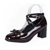 Черные туфли Мэри Джейн в стиле ретро на высоком каблуке с перекрестными ремешками для женщин - весна 2022 г.