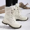 Winter Women's Snow Boots High-top Waterproof Ankle Boots Ladys Thick Plus Warm Hiking Boots Outdoor Cotton Sneakers Botas Mujer
