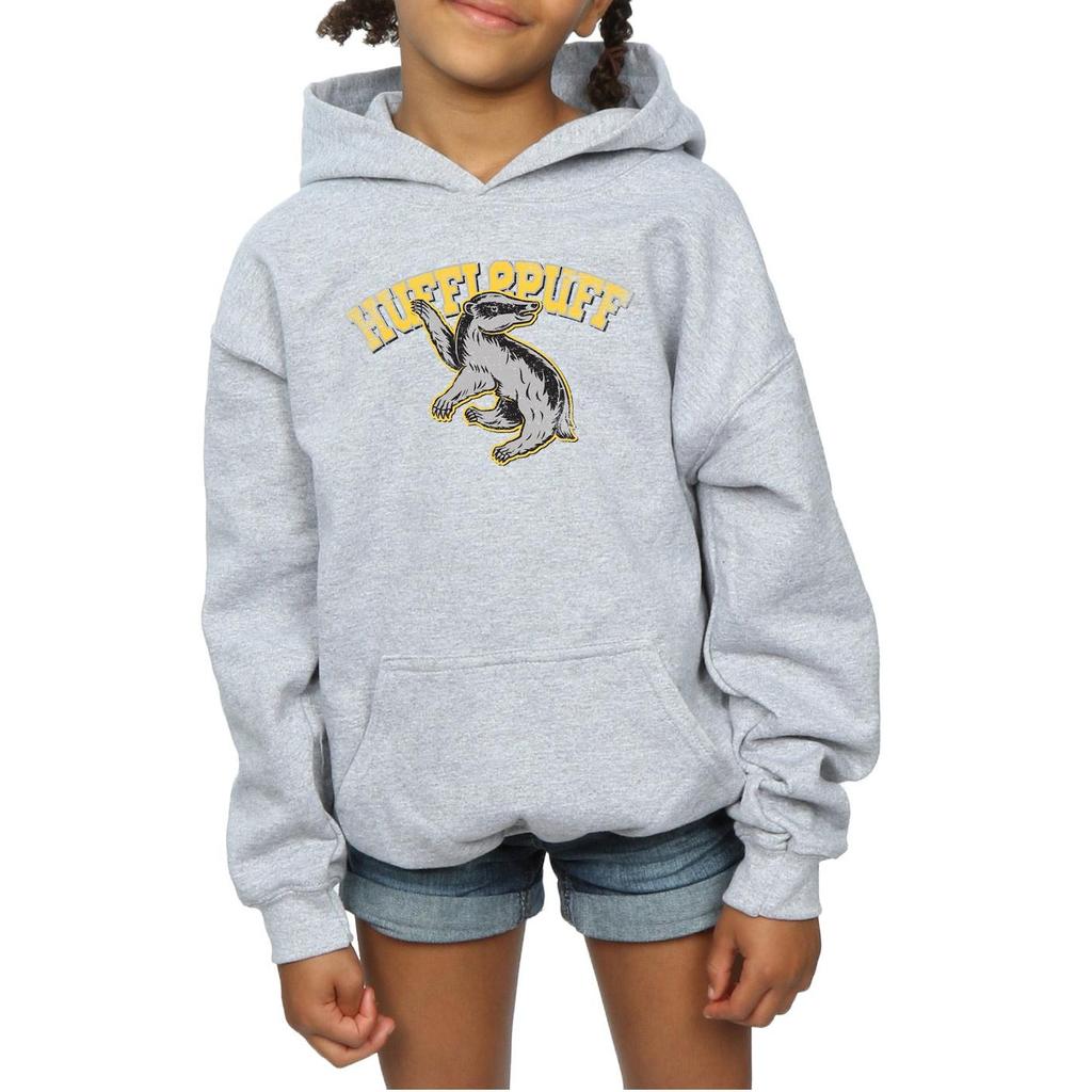 Harry Potter Girls Hufflepuff Sport Emblem Hoodie