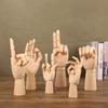 Jointed Hand Plant Holder Flexible Eye Catching Wooden DIY Plant Accessories Decor for Bedroom