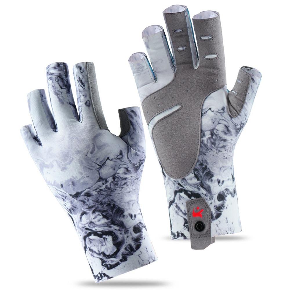 Fingerless Fishing Gloves Ice Silk Anti-slip Breathable Sun Gloves