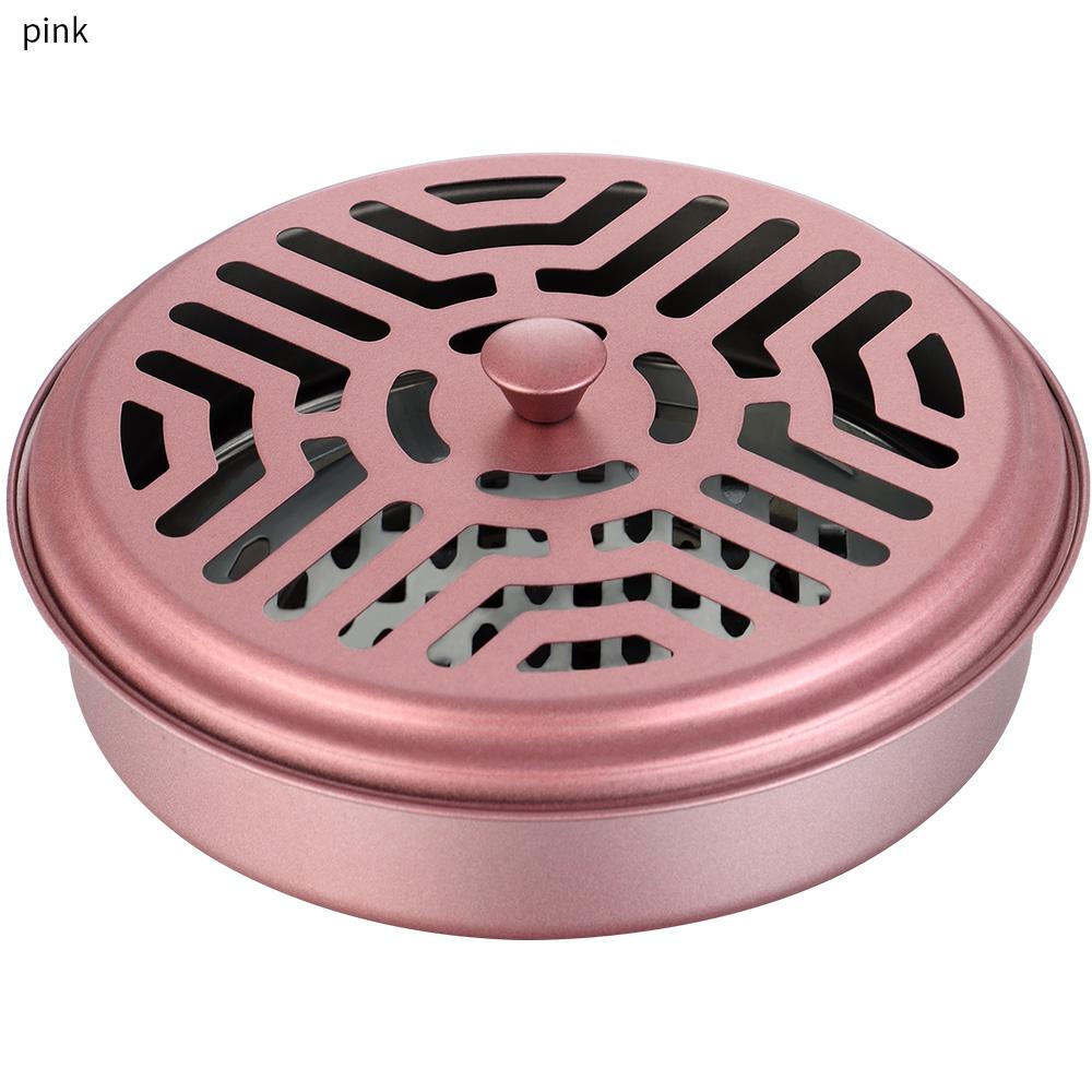 Стойка из сандалового дерева, репеллентная пластина для благовоний с крышкой, держатель спирали от комаров, металлический поднос, защита от комаров, полезный домашний отель, прочный Porta