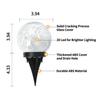 Уличные гирлянды-глобусы на солнечной батарее, водонепроницаемый дизайн с треснувшим стеклянным шаром для декора сада и патио - автоматическое вечернее свечение