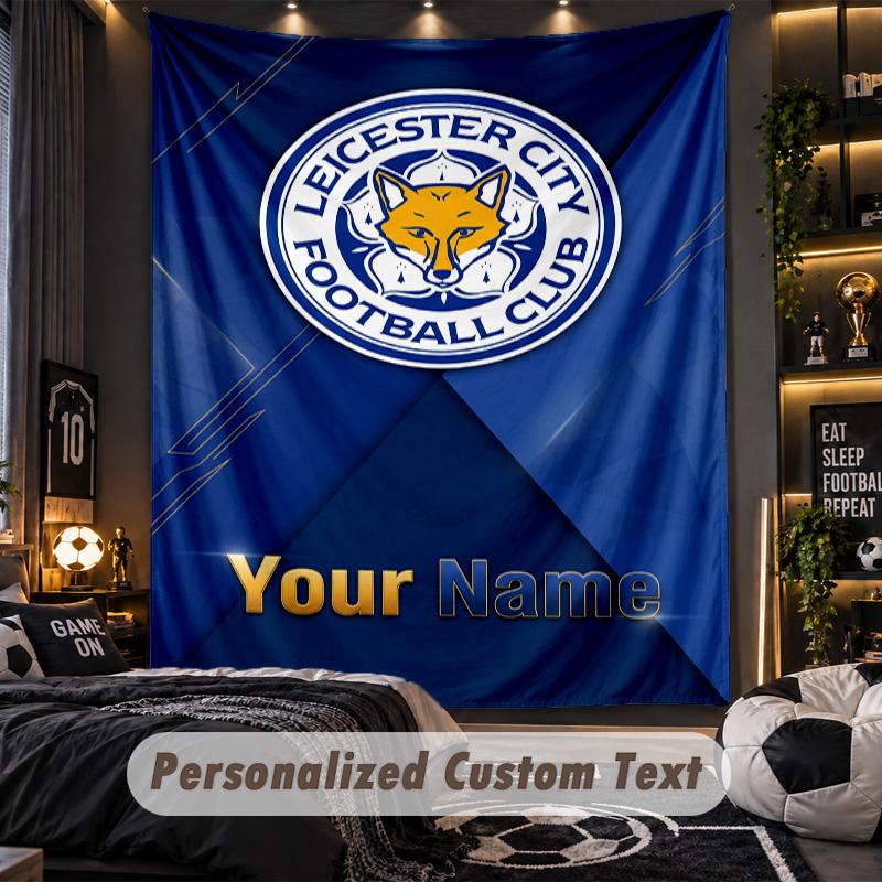 TapestryLeicester City Custom Name Text Personalized Wall Hanging Tapestry Home Wall Decor
