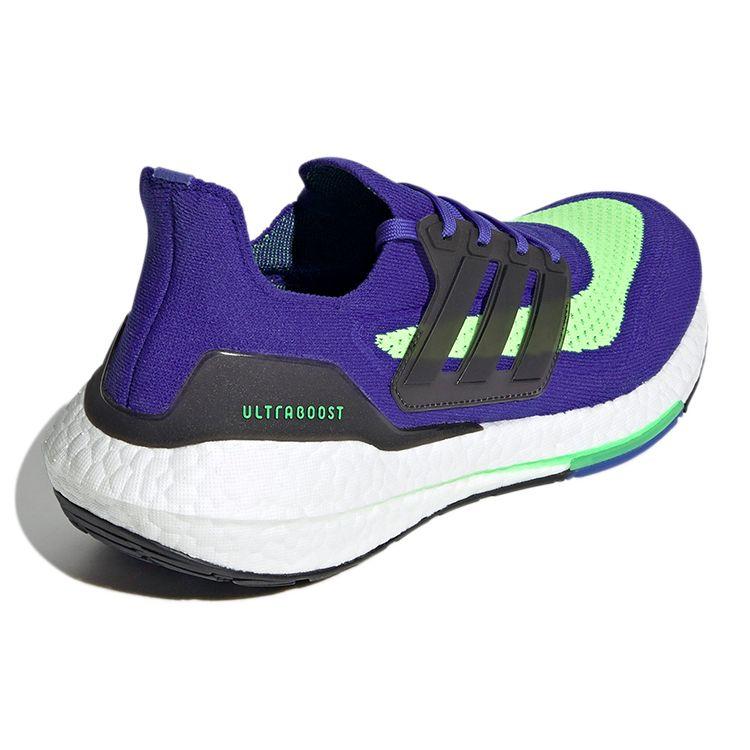 Adidas UltraBoost 21 Sonic Ink Screaming Green Unisex Sneakers Blue Core-Black S23873