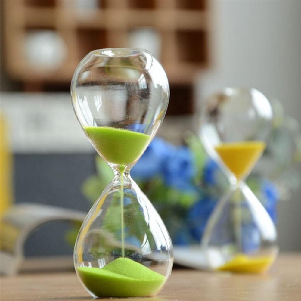 15/30 Minutes Glass Time Hourglass Timer Transparent Crafts Decoration Nordic Glass Droplet Gift