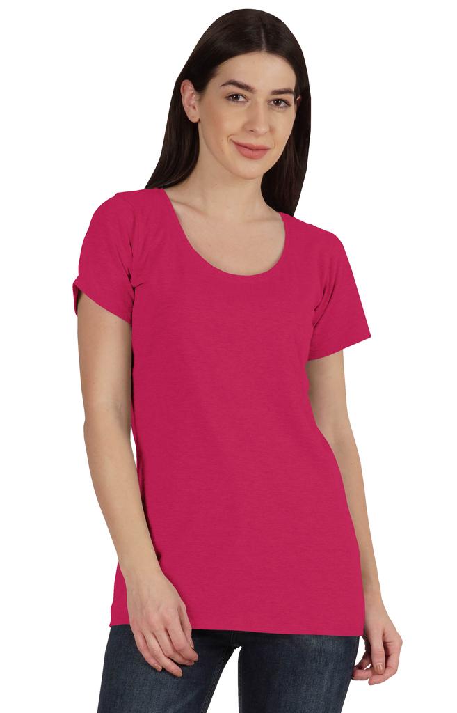 Inkmeso Inkmeso Womens Scoop-Neck T-shirt Short Sleeve Summer Basic Tee