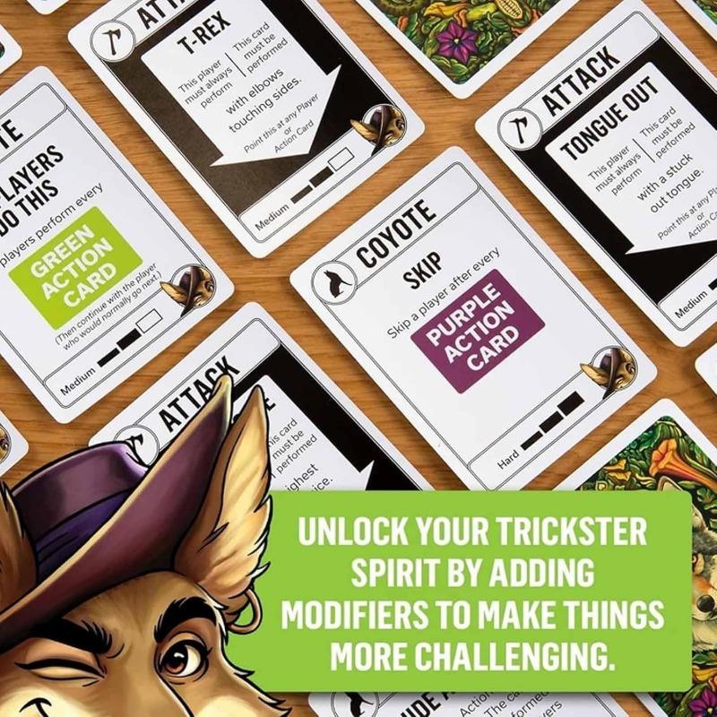 Coyote Game, Coyote Party Game, Action-Packed Party Card Games, Full of High Fives and Havoc, for Friends, Teens, and Adults Family Games Night