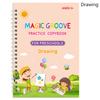 1/4 шт. Волшебная тетрадь для практики, ручка для дошкольников, каллиграфия, английская версия, бесплатная протирка, детская многоразовая тетрадь для письма