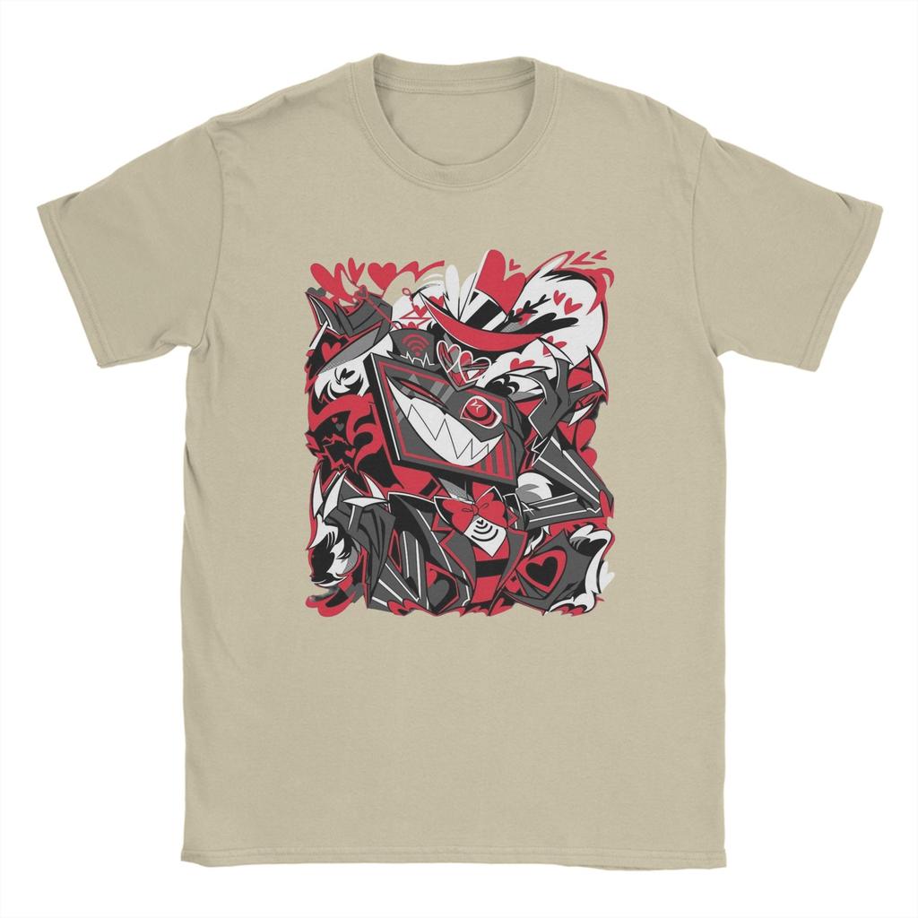 Футболка Hazbins Hotels Vox для мужчин, модная футболка с коротким рукавом и круглым вырезом, хлопковая, одежда для взрослых.