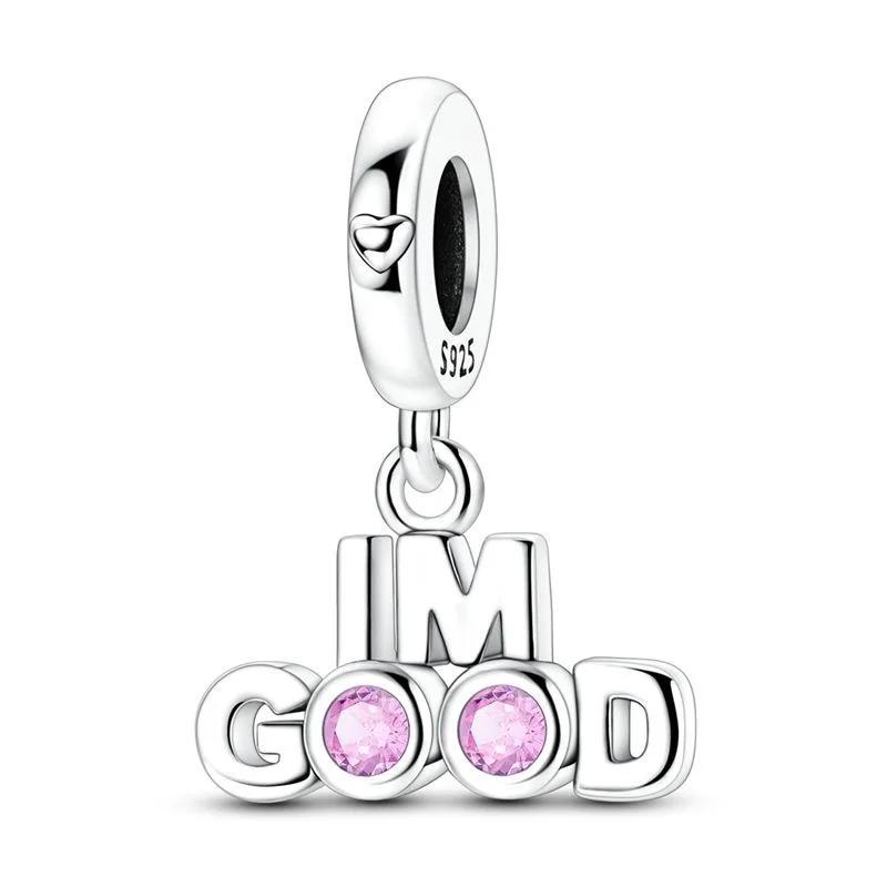 Новые медные романтические подвески в виде цветка любви, розовые бусины-чашки и бабочки, кулоны для женского браслета, обручальные украшения в подарок