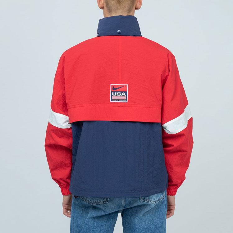Nike NikeLab NRG Swoosh USA Dream Team Полосатая куртка Красная мужская уличная одежда CD6374-657