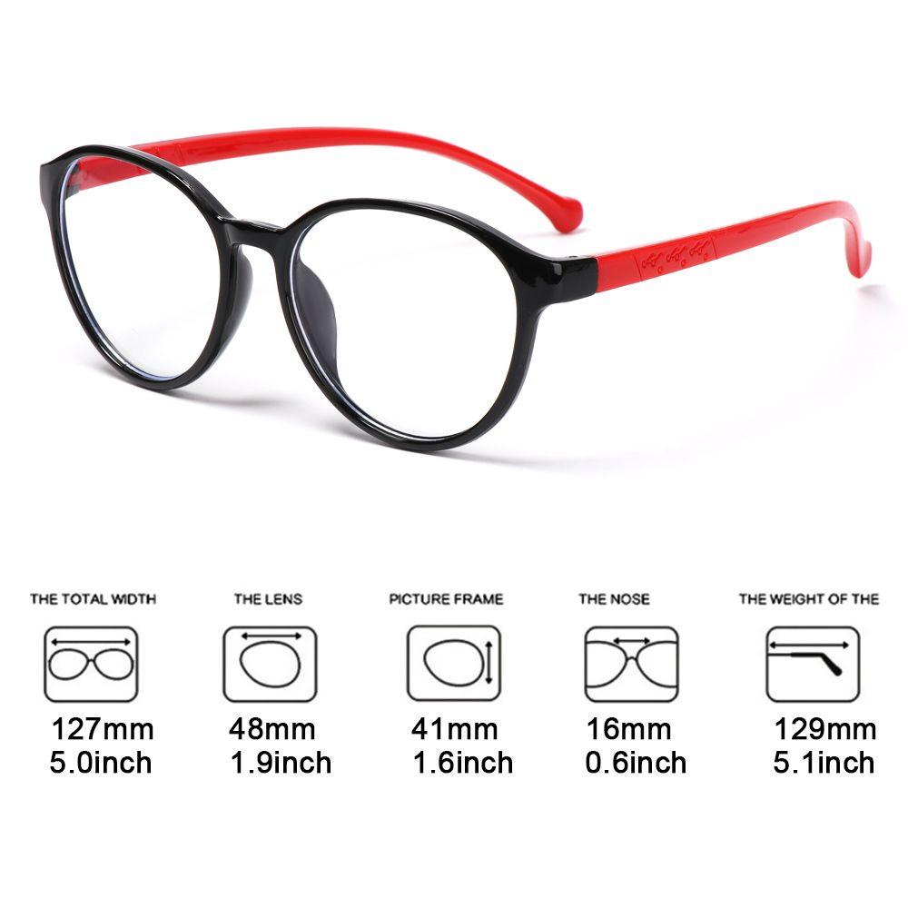 Online Classes Glasses Protection Round Eyeglasses Ultra Light Frame Kids Glasses Anti-blue Light