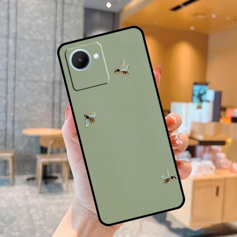 Aesthetic Sage Green Case For Realme C55 C33 C31 C35 C30 C11 C15 C25s C21Y GT Neo 5 3T 2T 8 9 10 11 Pro Plus