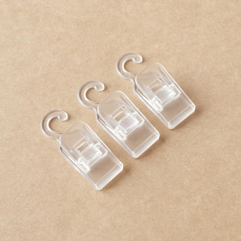 10PCS Transparent Plastic Hook Clip Portable Travel Mini Clothespin Socks Towel Clip