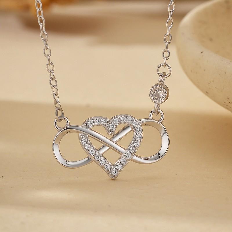 Infinity Symbol Necklace 18K Gold Plated Vintage Jewelry Women