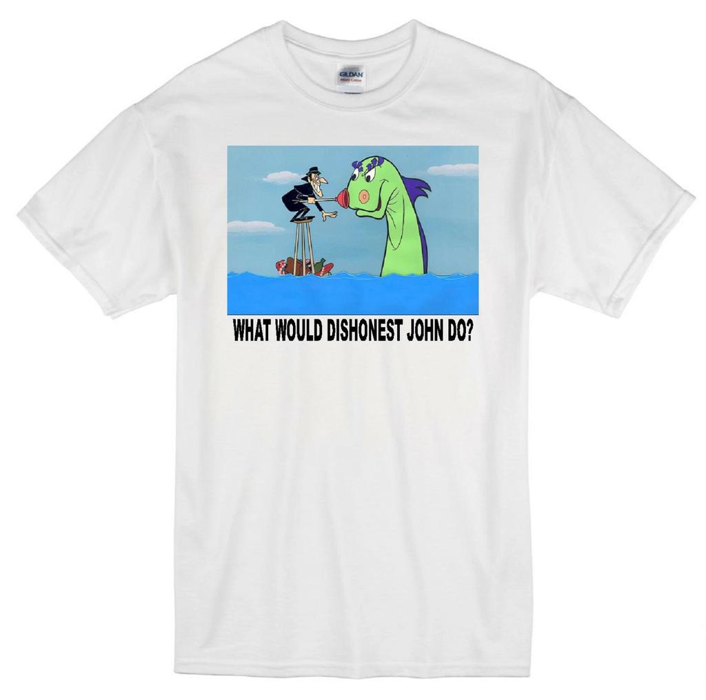 DISHONEST JOHN WWD? BEANY AND CECIL CARTOON ANIMATED 1960'S WHITE T-shirt