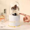 360Degree Rotating Makeup Brushes Holder With Lid Lipstick Organizer Cosmetic Storage Make Up Tools Box Jewelry Pencil Case Container